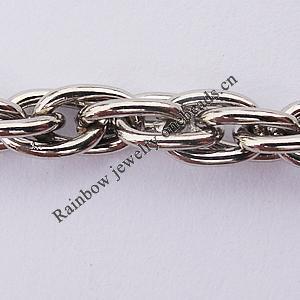 Iron Jewelry Chains, Lead-free Link's size:4.5x6.8mm, thickness:1mm, Sold by Group  