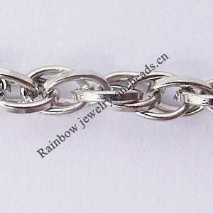 Iron Jewelry Chains, Lead-free Link's size:5x3.3mm, thickness:0.9mm, Sold by Group  