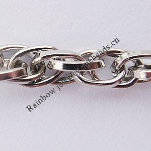 Iron Jewelry Chains, Lead-free Link's size:6.1x4.2mm, thickness:1mm, Sold by Group  