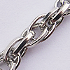 Iron Jewelry Chains, Lead-free Link's size:6.1x4.2mm, thickness:1mm, Sold by Group  