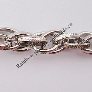 Iron Jewelry Chains, Lead-free Link's size:6x8.7mm, thickness:1.3mm, Sold by Group  