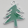  Zinc Alloy Jewelry Findings, Christmas Charm/Pendant,  Christmas tree 27x20mm Hole:2mm Sold by Bag