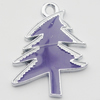  Zinc Alloy Jewelry Findings, Christmas Charm/Pendant,  Christmas tree 27x20mm Hole:2mm Sold by Bag