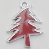  Zinc Alloy Jewelry Findings, Christmas Charm/Pendant,  Christmas tree 27x20mm Hole:2mm Sold by Bag