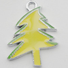  Zinc Alloy Jewelry Findings, Christmas Charm/Pendant,  Christmas tree 27x20mm Hole:2mm Sold by Bag