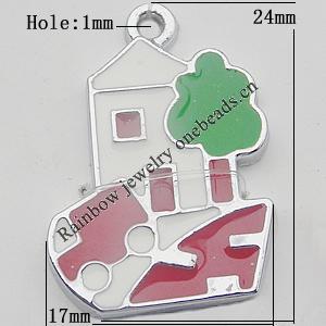  Zinc Alloy Jewelry Findings, Christmas Charm/Pendant,  24x17mm Hole:1mm Sold by Bag
