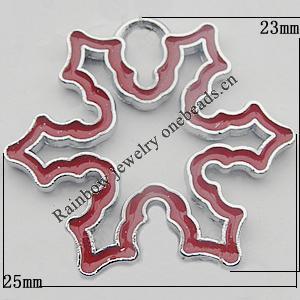  Zinc Alloy Jewelry Findings, Christmas Charm/Pendant,  23x25mm Sold by Bag