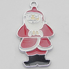  Zinc Alloy Jewelry Findings, Christmas Charm/Pendant,  Santa 37x20mm Hole:2.5mm Sold by Bag