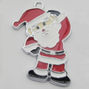  Zinc Alloy Jewelry Findings, Christmas Charm/Pendant,  Santa 40x27mm Hole:2.5mm Sold by Bag