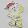  Zinc Alloy Jewelry Findings, Christmas Charm/Pendant,  Santa 40x27mm Hole:2.5mm Sold by Bag