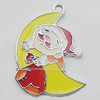  Zinc Alloy Jewelry Findings, Christmas Charm/Pendant,  36x26mm Hole:2.5mm Sold by Bag