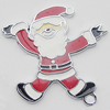  Zinc Alloy Jewelry Findings, Christmas Charm/Pendant,  Santa 36x37mm Hole:2.5mm Sold by Bag