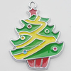  Zinc Alloy Jewelry Findings, Christmas Charm/Pendant,  Christmas tree 38x29mm Hole:2mm Sold by Bag