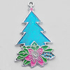 Zinc Alloy Jewelry Findings, Christmas Charm/Pendant,  Christmas tree 50x29mm Hole:2mm Sold by Bag