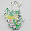 Pendant Zinc Alloy Enamel Jewelry Findings Lead-free, Animal 27x18mm Hole:2mm Sold by Bag