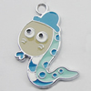 Pendant Zinc Alloy Enamel Jewelry Findings Lead-free, Serpent 27x19mm Hole:2mm Sold by Bag