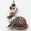 Pendant, Lead-free Zinc Alloy Jewelry Findings, Animal 19x17mm Hole:2mm, Sold by Bag