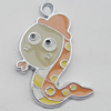 Pendant Zinc Alloy Enamel Jewelry Findings Lead-free, Serpent 27x19mm Hole:2mm Sold by Bag