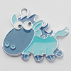 Pendant Zinc Alloy Enamel Jewelry Findings Lead-free, Animal 22x26mm Hole:2mm Sold by Bag