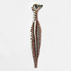 Pendant, Lead-free Zinc Alloy Jewelry Findings, Leaf 28x5mm Hole:1mm, Sold by Bag