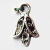 Pendant, Lead-free Zinc Alloy Jewelry Findings, Leaf 9x14mm Hole:2mm, Sold by Bag