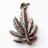 Pendant, Lead-free Zinc Alloy Jewelry Findings, Leaf 23x15mm Hole:1mm, Sold by Bag
