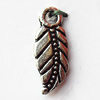 Pendant, Lead-free Zinc Alloy Jewelry Findings, Leaf 18x7mm Hole:2mm, Sold by Bag
