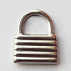 Pendant, Lead-free Zinc Alloy Jewelry Findings, Lock 12x15mm Hole:7mm, Sold by Bag