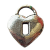 Pendant, Lead-free Zinc Alloy Jewelry Findings, Lock 13x15mm Hole:3mm, Sold by Bag