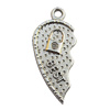 Pendant, Lead-free Zinc Alloy Jewelry Findings, 35x15mm Hole:2mm, Sold by Bag