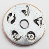 Pendant, Lead-free Zinc Alloy Jewelry Findings, Coin 19x1mm Hole:3mm, Sold by Bag