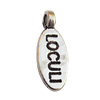 Pendant, Lead-free Zinc Alloy Jewelry Findings, Flat Oval 15x6mm Hole:1mm, Sold by Bag