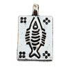 Pendant, Lead-free Zinc Alloy Jewelry Findings, Rectangle 14x10mm Hole:2mm, Sold by Bag