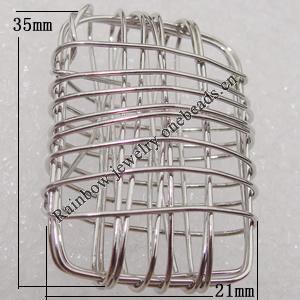 Iron Thread Component Handmade Lead-free, 35x21mm Sold by Bag