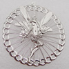 Iron Thread Component Handmade Lead-free, 53x50mm Hole:1mm Sold by Bag
