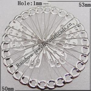 Iron Thread Component Handmade Lead-free, 53x50mm Hole:1mm Sold by Bag