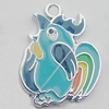 Pendant Zinc Alloy Enamel Jewelry Findings Lead-free, Chicken 25x18mm Hole:2mm Sold by Bag