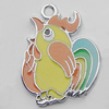 Pendant Zinc Alloy Enamel Jewelry Findings Lead-free, Chicken 25x18mm Hole:2mm Sold by Bag