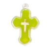 Resin Pendent, Cross 35x24mm Hole:2.5mm, Sold by Bag