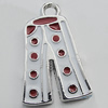 Pendant Zinc Alloy Jewelry Findings Lead-free, 21x14mm Hole:2mm Sold by Bag