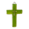 Resin Pendent, Cross 57x36mm Hole:2.5mm, Sold by Bag