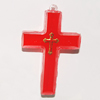 Resin Pendent, Cross 57x36mm Hole:2.5mm, Sold by Bag