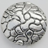 Bead Zinc Alloy Jewelry Findings Lead-free, Flat Round 16mm, Hole:0.5mm Sold by Bag
