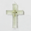 Resin Pendent, Cross 57x36mm Hole:2.5mm, Sold by Bag