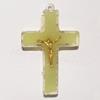 Resin Pendent, Cross 57x36mm Hole:2.5mm, Sold by Bag