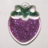Resin Pendent, Fruit 28x22mm Hole:2.5mm, Sold by Bag