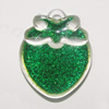 Resin Pendent, Fruit 28x22mm Hole:2.5mm, Sold by Bag