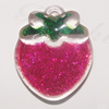 Resin Pendent, Fruit 28x22mm Hole:2.5mm, Sold by Bag