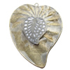 Iron Jewelry finding Pendant Lead-free, Heart 45x57mm Hole:2mm, Sold by Bag