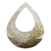 Iron Jewelry finding Pendant Lead-free, Hollow Teardrop 50x70mm Hole:1mm, Sold by Bag